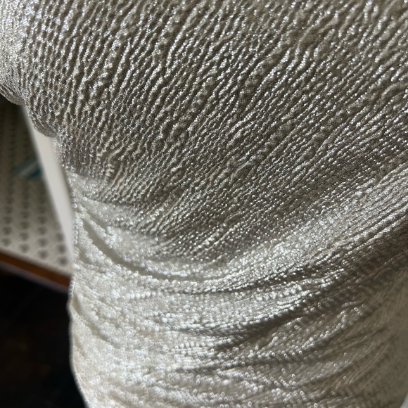 Cache Silver Beaded Asymmetrical Midi Dress - Picture 6 of 11